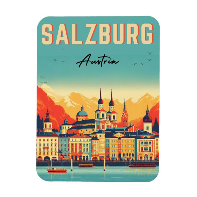 Imán Skyline salzburg, capital de Austria (Vertical)