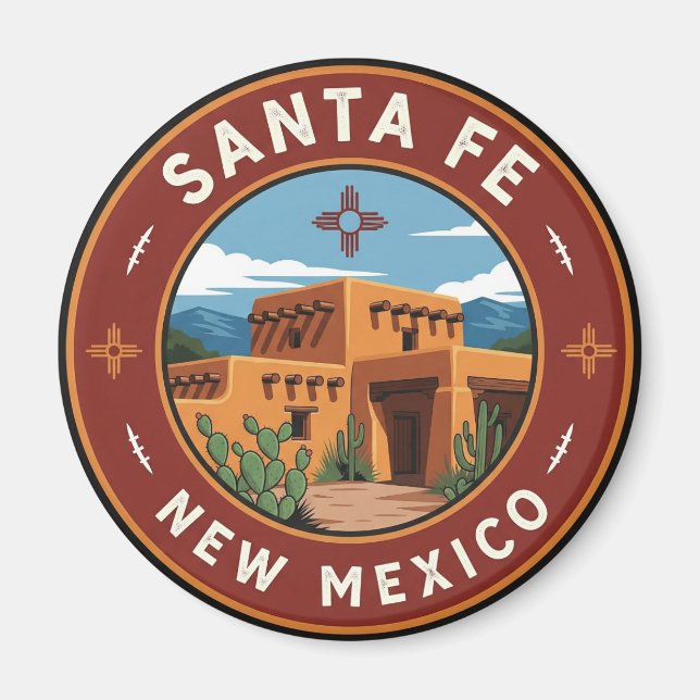 Imán Skyline Santa Fe Viaje Nuevo México (Frente)