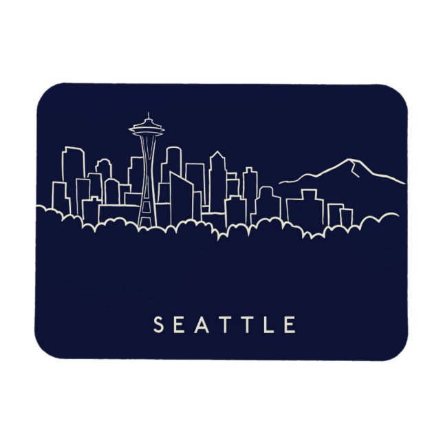 Imán Skyline Seattle (Horizontal)