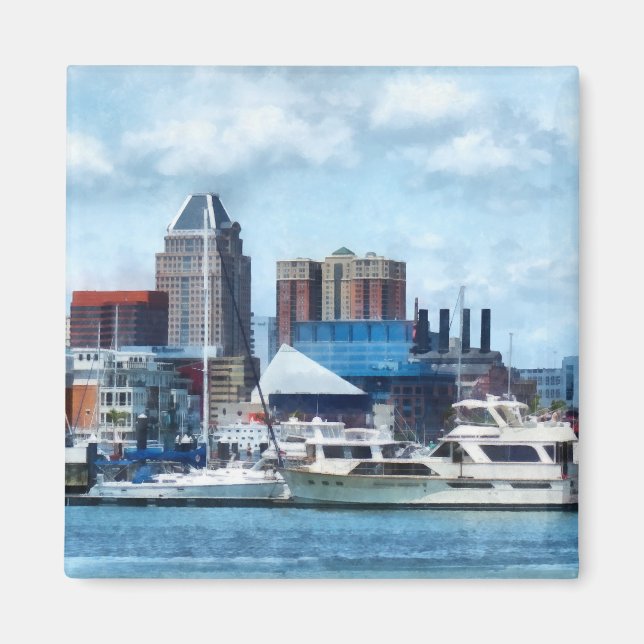 Imán Skyline y puerto de Baltimore (Frente)
