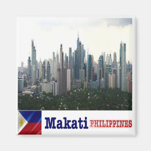 Imán Skyline zPH008 de MAKATI, Filipinas Asia, Fridge
