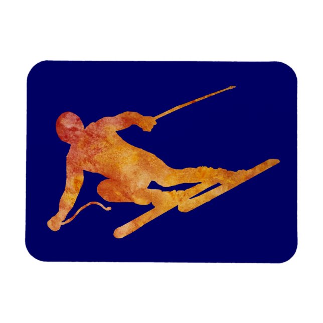 Imán Slalom Skiier (Horizontal)