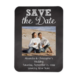 Imán Slate Chalkboard Wedding Save the Date