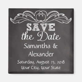 Imán Slate Chalkboard Wedding Save the Date