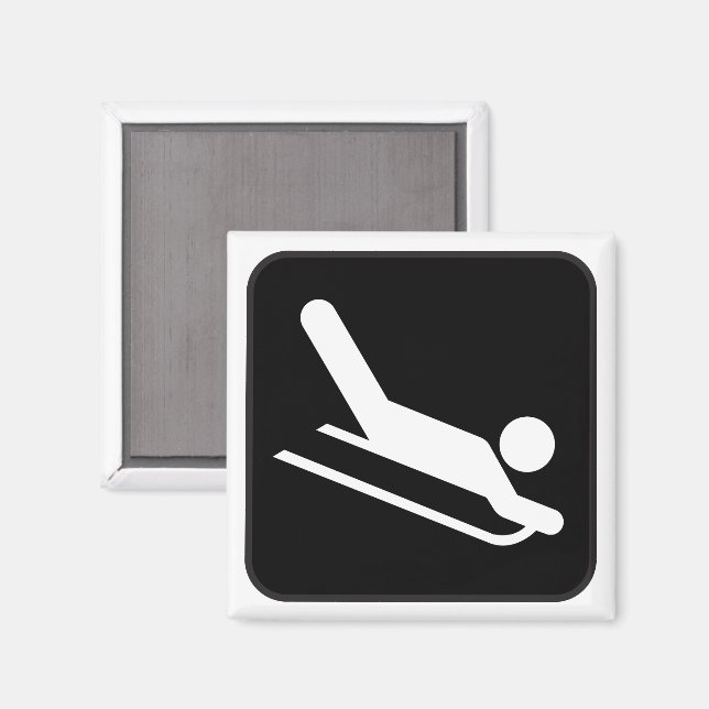 Imán Sledding Symbol Magnet (Anverso/Reverso)
