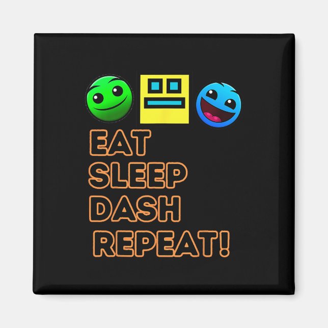 Imán Sleep Dash Repetir videojuego Geometry Video Gamer (Frente)