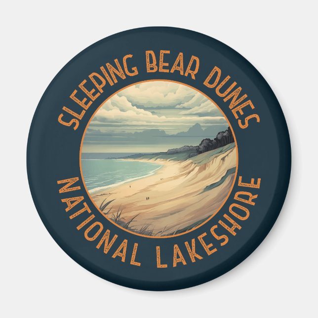 Imán Sleeping Bear Dunes National Lakeshore Circle (Frente)