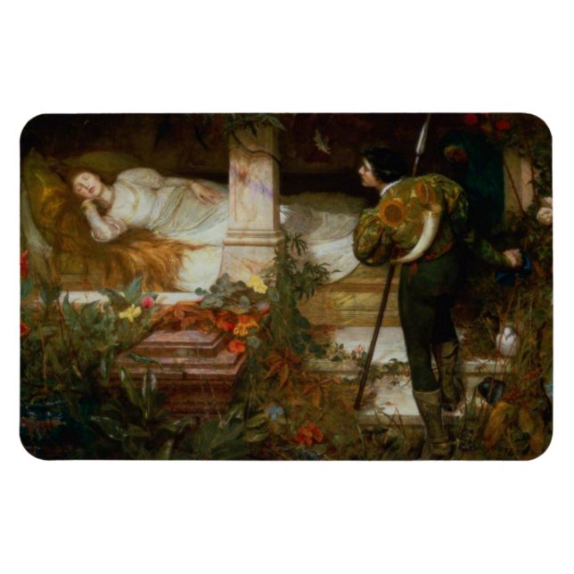 Imán Sleeping Beauty (Enchanting Fairy Tale Scene) (Horizontal)