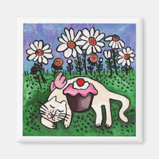 Imán Sleeping Kitty Angel Magnet