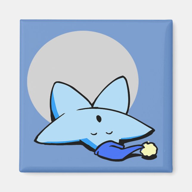 Imán Sleepy Blue Star (Frente)