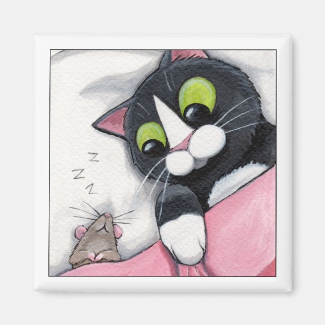 Imán Sleepy Companion - Gato Magnet (Frente)