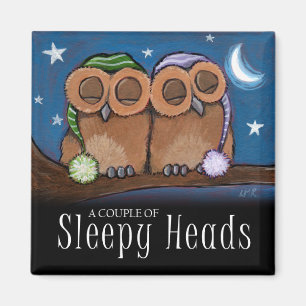 Imán Sleepy Owls Magnet