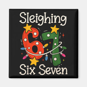 Imán Sleighing Six Seven 67 Meme Navidad Gen Z Alpha