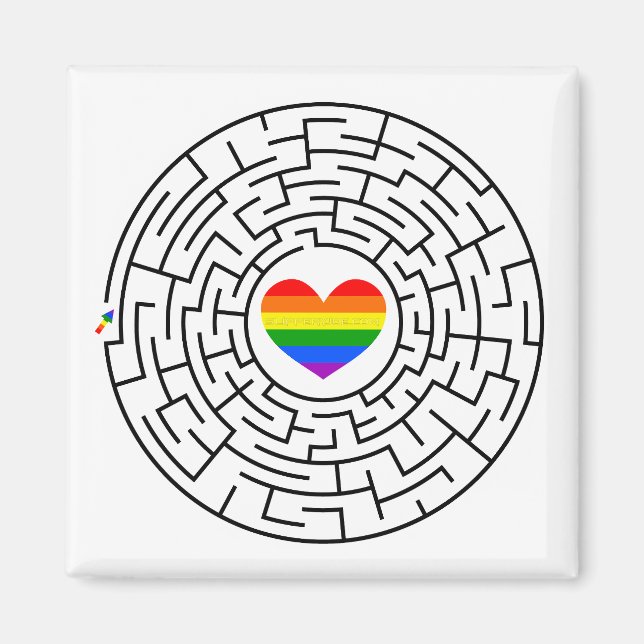 Imán SlipperyJoe el labyri labyri del rompecabezas de l (Frente)