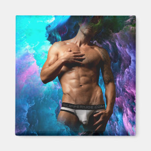 Imán SlipperyJoe hombre muscular macizo de ropa interio