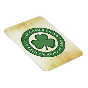 Imán SlipperyJoe's día de San Patricio brillante trébol