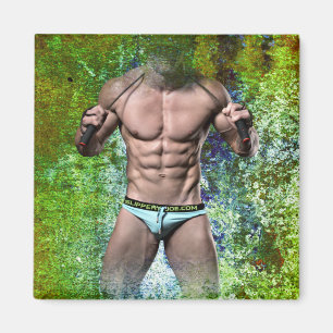 Imán SlipperyJoe's hombre adulto muy musculoso sin cami