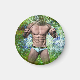 Imán SlipperyJoe's hombre adulto muy musculoso sin cami