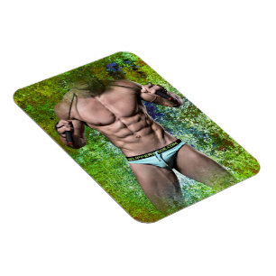 Imán SlipperyJoe's hombre adulto muy musculoso sin cami