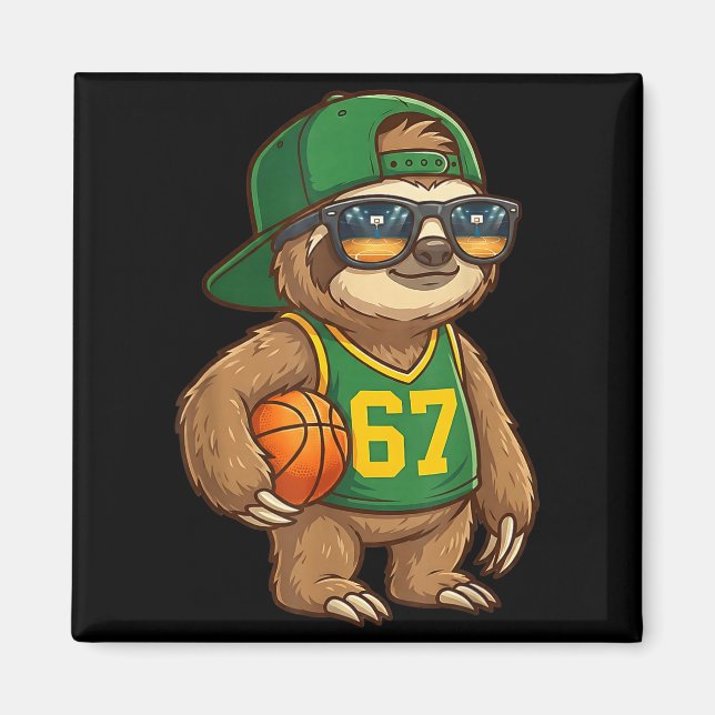 Imán Sloth Basketball 67 Gen Alpha Slang Srts Men Boys  (Frente)