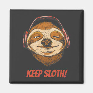Imán Sloth Keep Calm in chillin vintage Sloth Mode