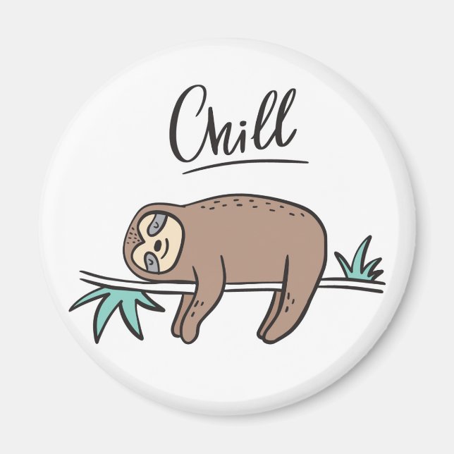 Imán Sloth Says Chill (Frente)