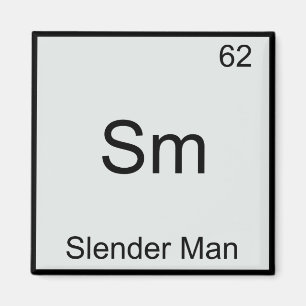 Imán Sm - Símbolo del Elemento Químico de Slender Man D