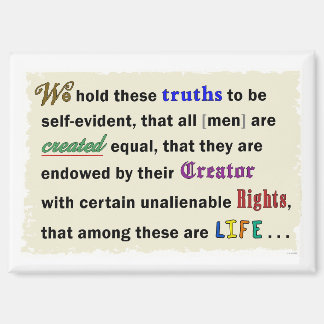 Imán Small magnet with a declaration.