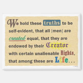 Imán Small magnet with a declaration.