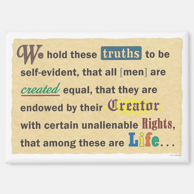 Imán Small magnet with a declaration. (Anverso)