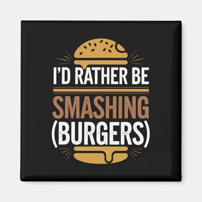 Imán Smash Burger Lover Queseburger Flat Top C (Frente)