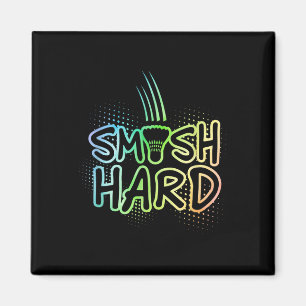 Imán Smash Hard Graphic Badminton Player Badminton Spor
