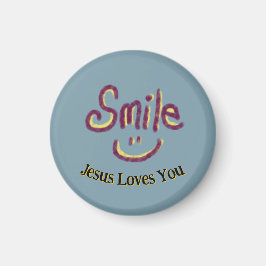 Imán Smile Jesus Loves You Christian