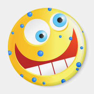 Imán Smilie amarillo manchado