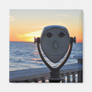 Imán Smiling Viewfinder at Sunset
