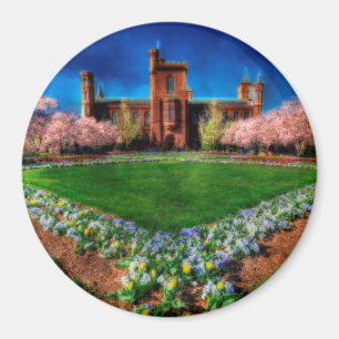 Imán Smithsonian Castle Garden Cherry Blossoms
