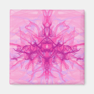 Imán SMOKE PINK - Arte fractal moderno y abstracto -