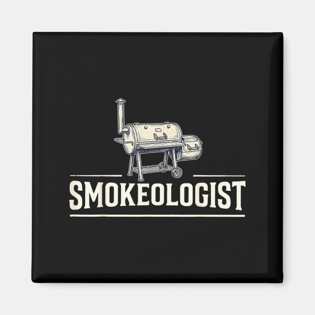 Imán Smokeologist - Pitmaster divertido de parrilla ahu (Frente)