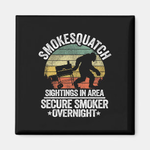 Imán Smokesquatch Sasquatch Fumar carne Grill Funny Bi