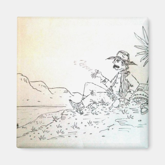 Imán Smokin Cowboy Magnet (Frente)