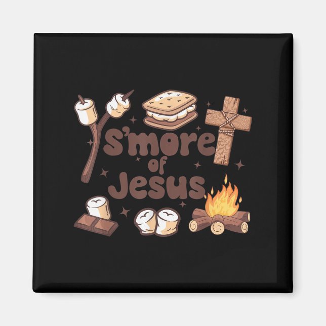 Imán Smore Of Jesus Christian Camper Camng Lover  (Frente)