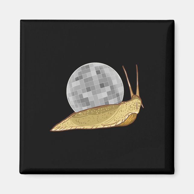 Imán Snack Disco Ball Funny Crystal Shell Animal Lover (Frente)