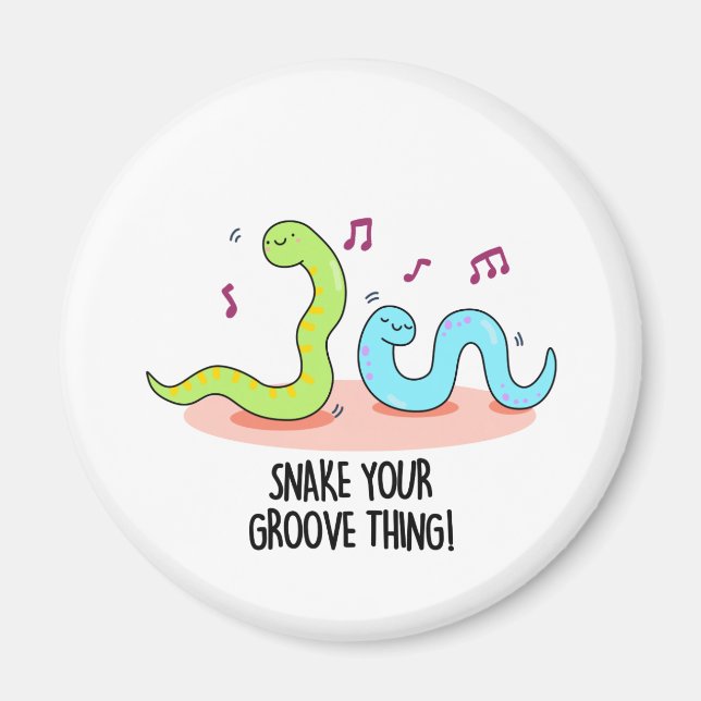 Imán Snake Your Groove Thing Funny Disco Pun (Frente)
