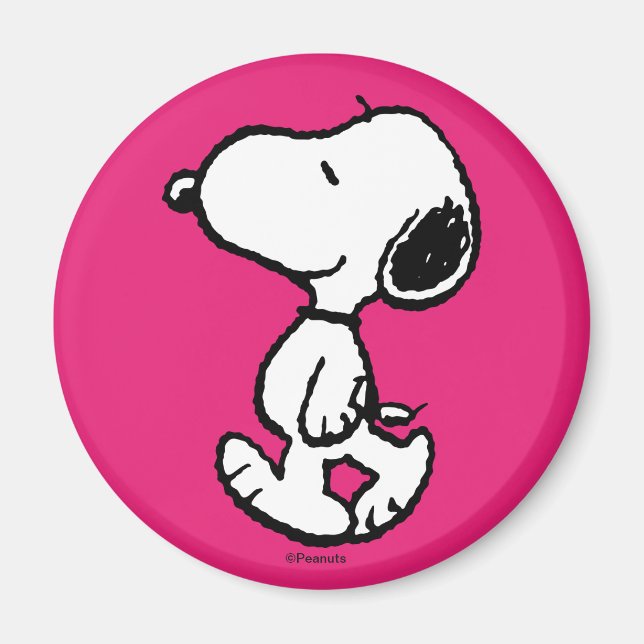 Imán Snoopy Black & Magenta (Frente)
