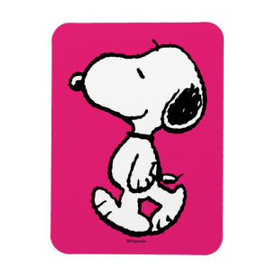 Imán Snoopy Black & Magenta Pattern