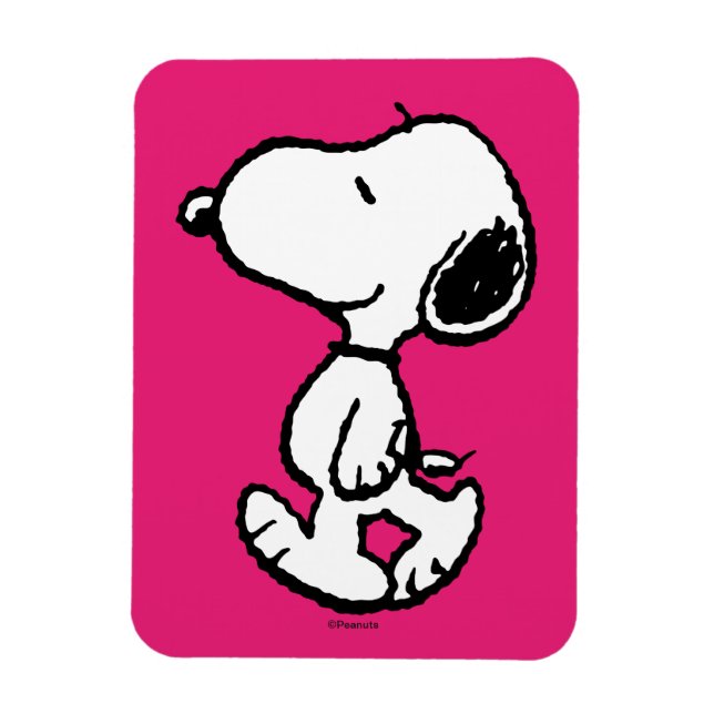 Imán Snoopy Black & Magenta Pattern (Vertical)