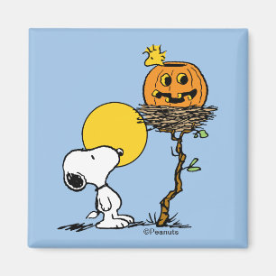 Imán Snoopy & Woodstock Nest con Jack O' Lantern
