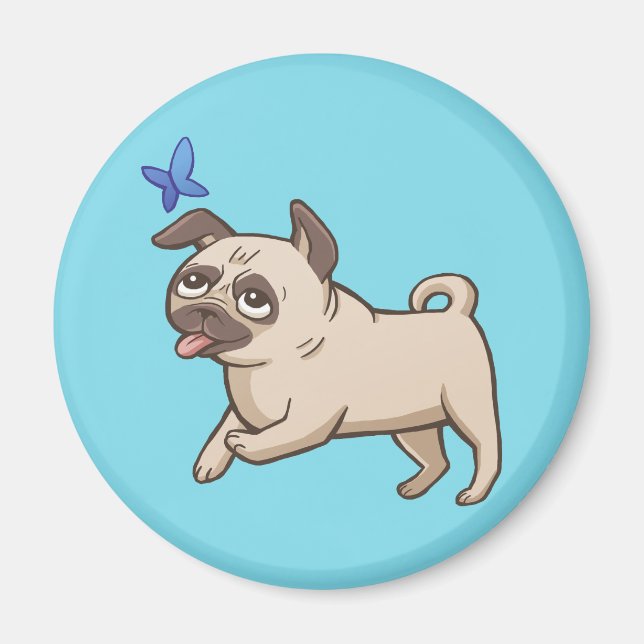 Imán SNORT Fawn Pug Magnet (Frente)