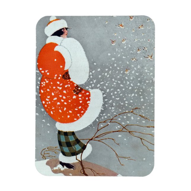 Imán Snow Buntings - Will Hammell  (Vertical)