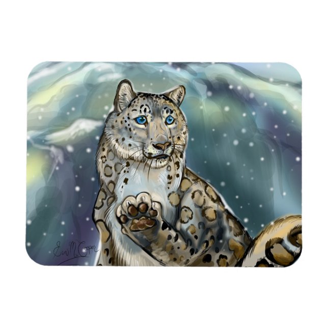 Imán Snow Leopard~ (Horizontal)